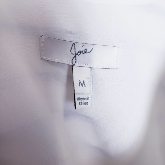 Joie Size M Silk Dress Chariot Navy Stripe Popover Drawstring Scoop Neck Lined - Picture 8 of 10